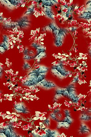 花卉印花华亿平台图片