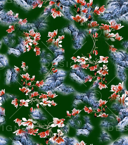 花卉印花华亿平台图片