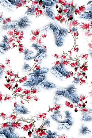 花卉印花华亿平台图片