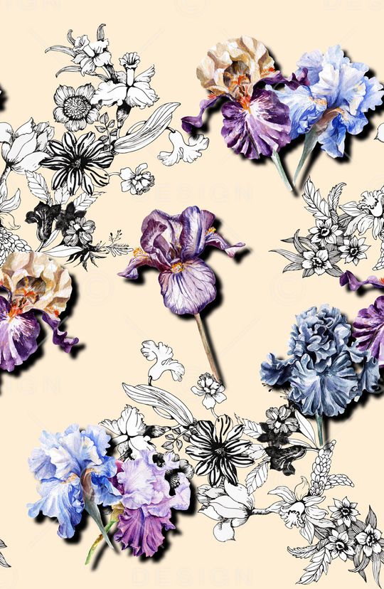 植物印花华亿平台图片