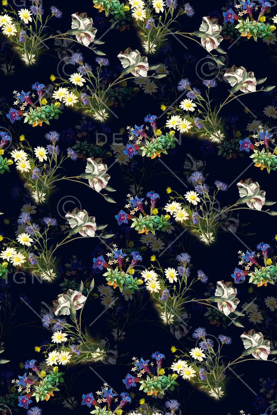 花卉印花华亿平台图片