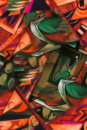 抽象印花华亿平台图片