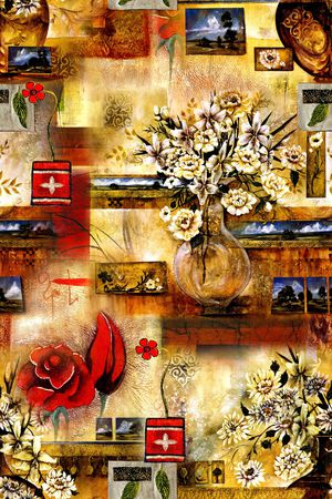 抽象印花华亿平台图片