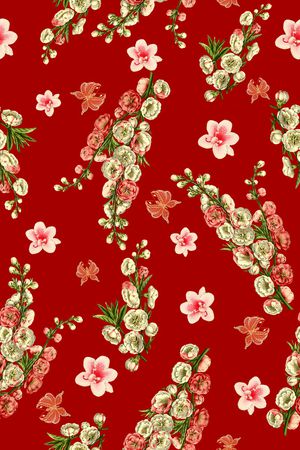 花卉印花华亿平台图片