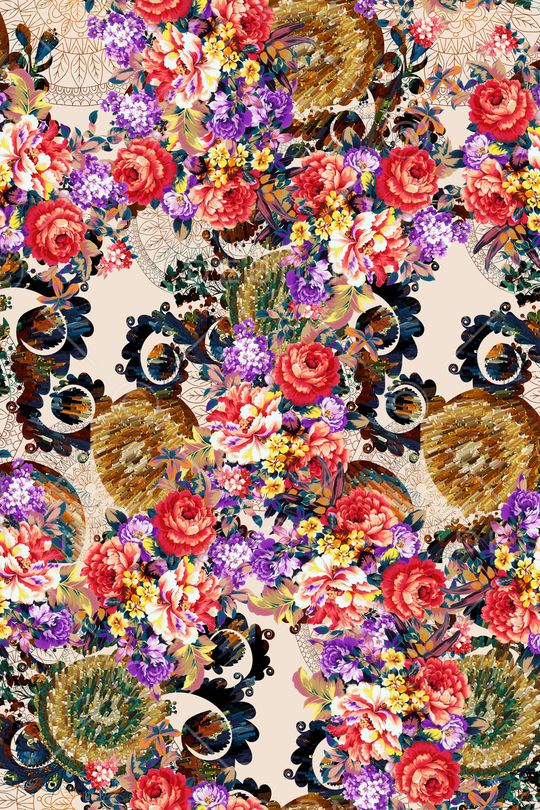 玫瑰印花华亿平台图片