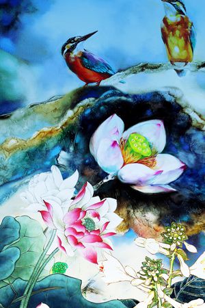 中国风印花华亿平台图片