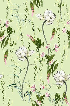 荷花印花华亿平台图片