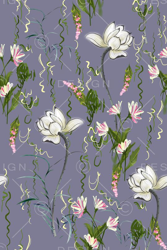 荷花印花华亿平台图片