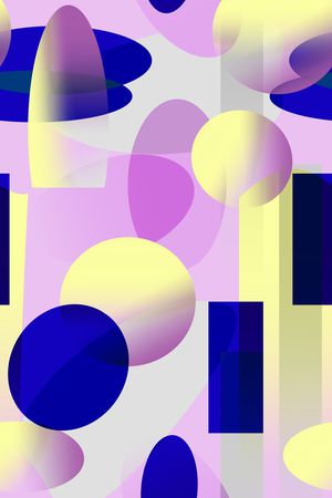 几何图案印花华亿平台图片