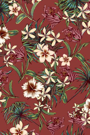 棕榈树印花华亿平台图片