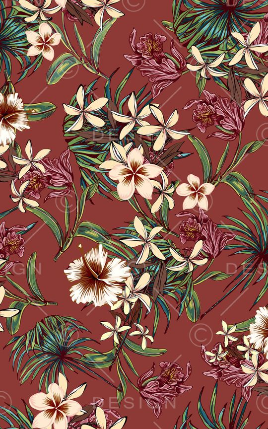 棕榈树印花华亿平台图片