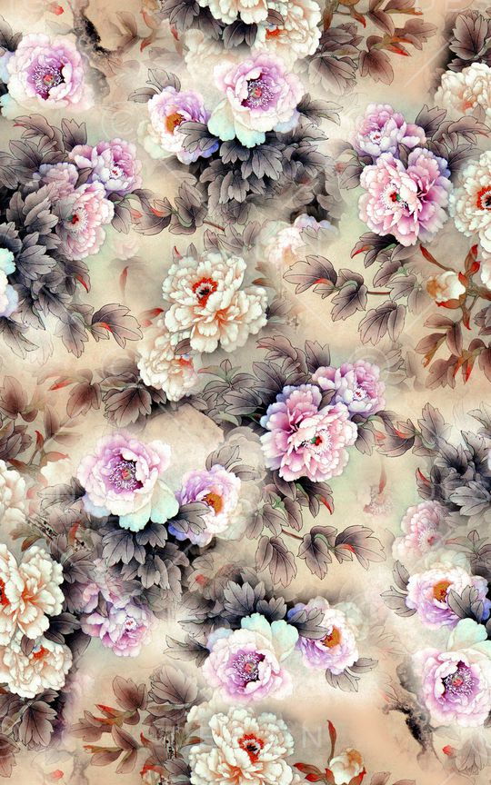 牡丹印花华亿平台图片