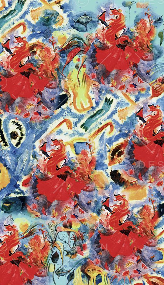 小姑娘印花华亿平台图片