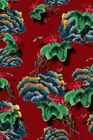 中国风印花华亿平台图片