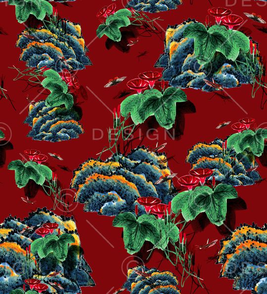 中国风印花华亿平台图片