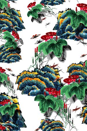 中国风印花华亿平台图片