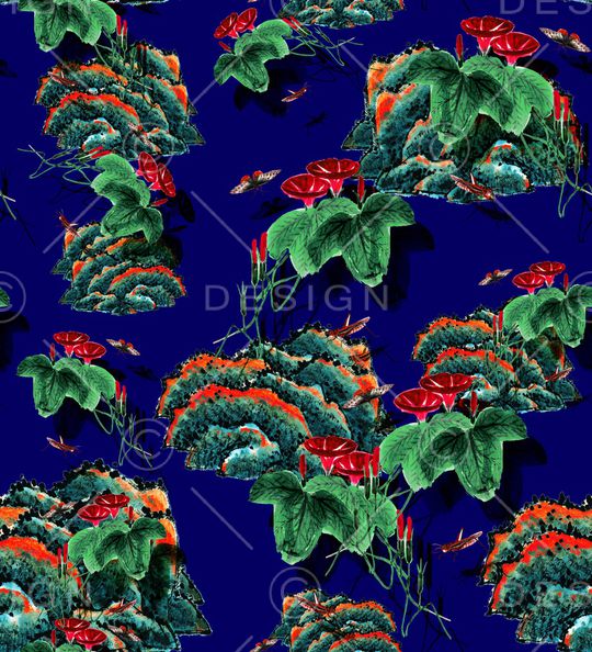 中国风印花华亿平台图片