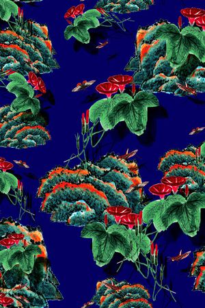 中国风印花华亿平台图片