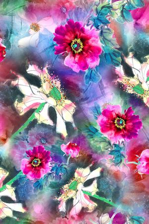 荷花印花华亿平台图片