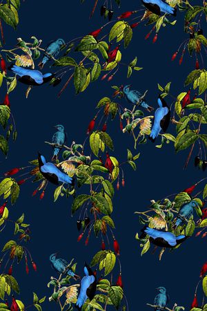 春夏清爽雪纺真丝棉丝巾布料泳装童趣印花印花华亿平台图片