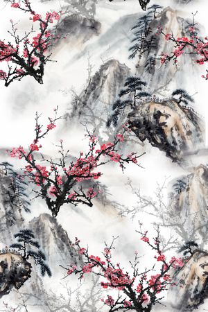 桃花印花华亿平台图片