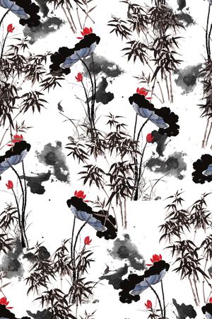 中国风印花华亿平台图片