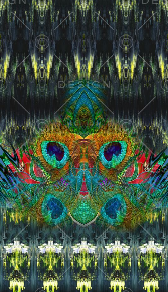 孔雀印花华亿平台图片