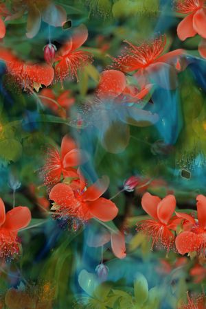 花卉印花华亿平台图片