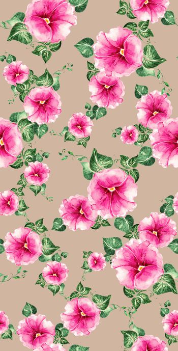 878020-时尚简约牵牛花-深杏