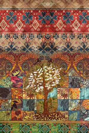 复古印花华亿平台图片