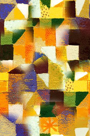 油画色块印花华亿平台图片