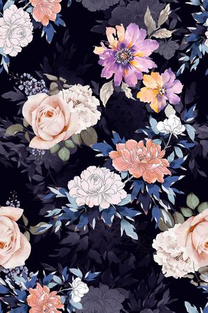 花卉印花华亿平台图片