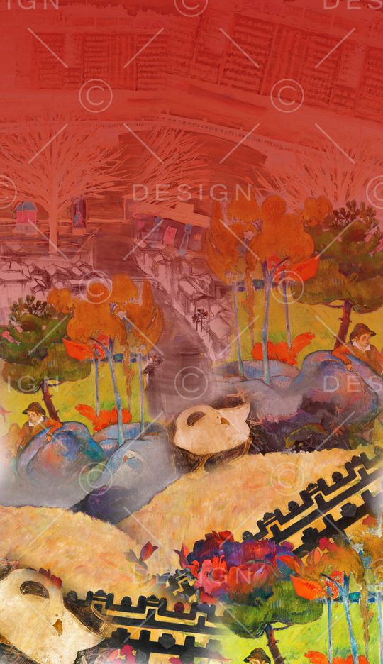 油画风印花华亿平台图片