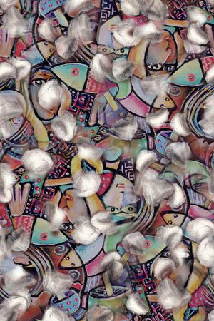 几何印花华亿平台图片