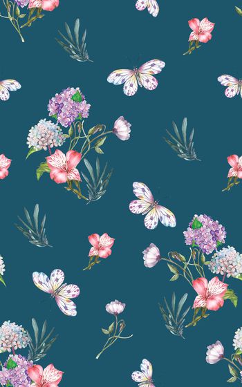 878110-20170623 细腻水彩植物 蝴