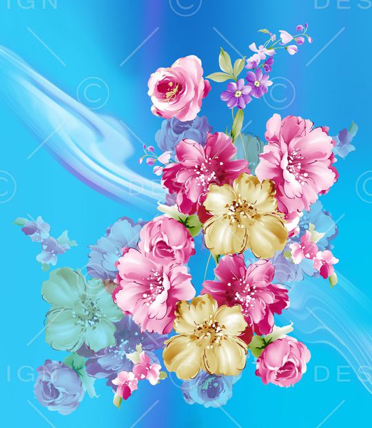 花朵印花华亿平台图片