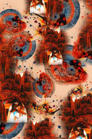 油画风印花华亿平台图片