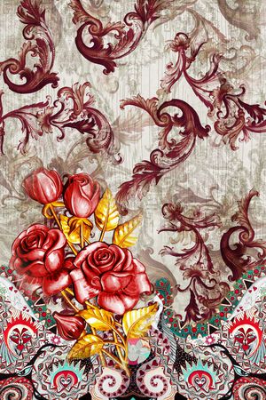 花卉印花华亿平台图片