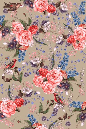 花卉印花华亿平台图片