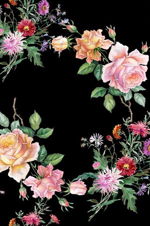 花卉印花华亿平台图片