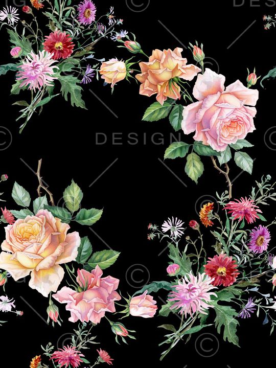 花卉印花华亿平台图片