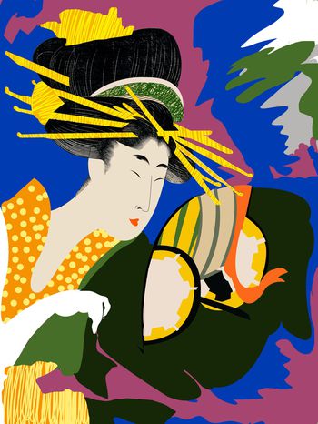 东瀛风印花华亿平台图片