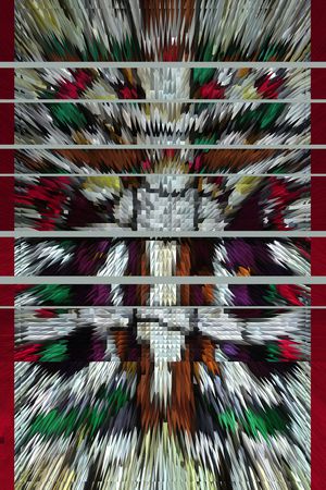 几何抽象印花华亿平台图片