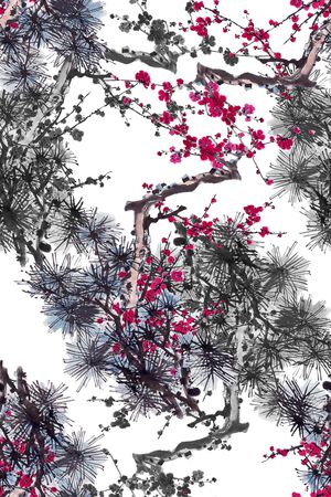 中国风印花华亿平台图片