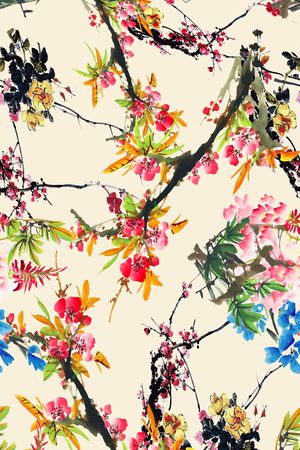 花卉印花华亿平台图片