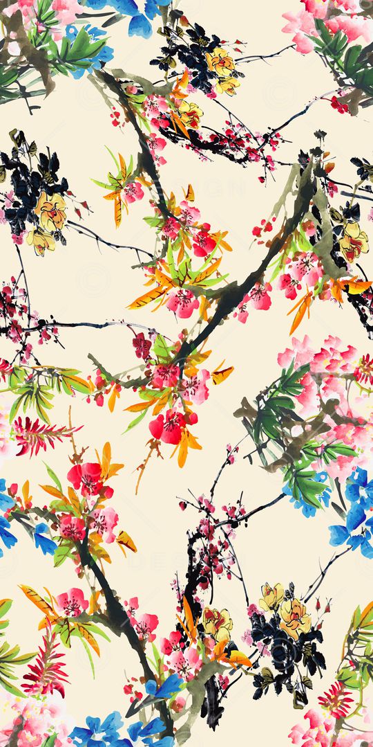 花卉印花华亿平台图片