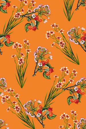 春夏清爽雪纺真丝棉丝巾布料泳装童趣印花印花华亿平台图片