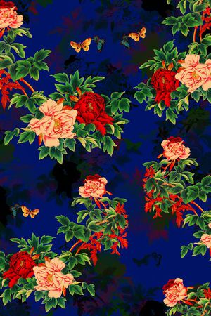 国画花卉印花华亿平台图片