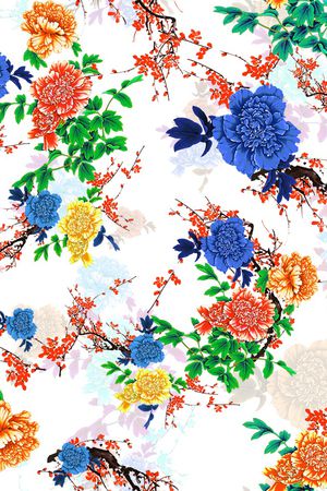 牡丹印花华亿平台图片