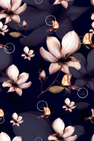 玉兰花印花华亿平台图片